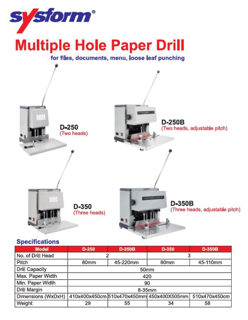 Multi Head Electric paper Drills image 0
